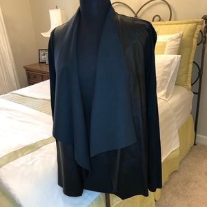 Michael Kors Faux Leather Cardigan
